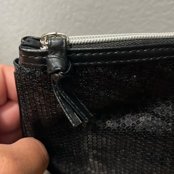 Oregon Ducks Black Sequin Wristlet clutch  purse - Picture 9 of 16